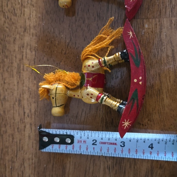 2 Vintage Allegro Russ Wooden Rocking Horse Hand Made - Picture 7 of 7